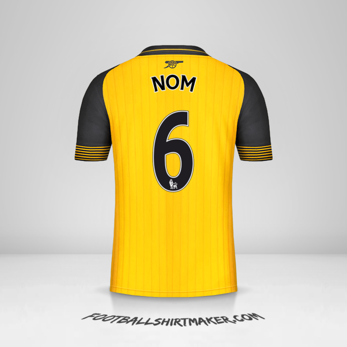 Maillot Arsenal 2016/17 Extérieur -  nom - 6