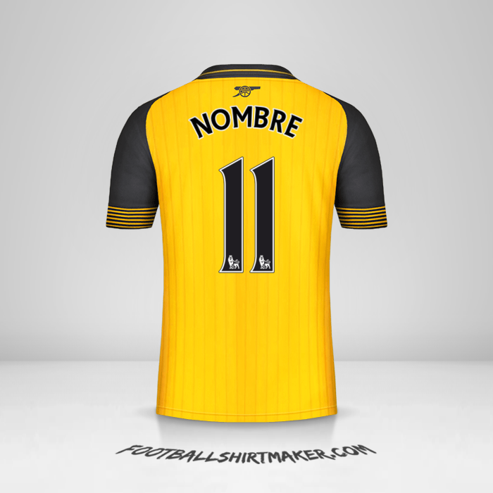Jersey Arsenal 2016/17 Visita -  nombre - 11