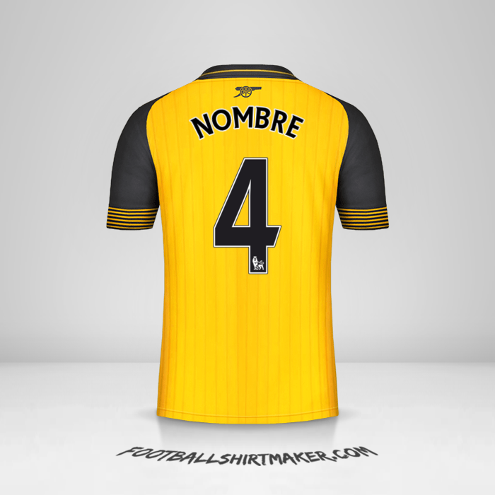 Jersey Arsenal 2016/17 Visita -  nombre - 4