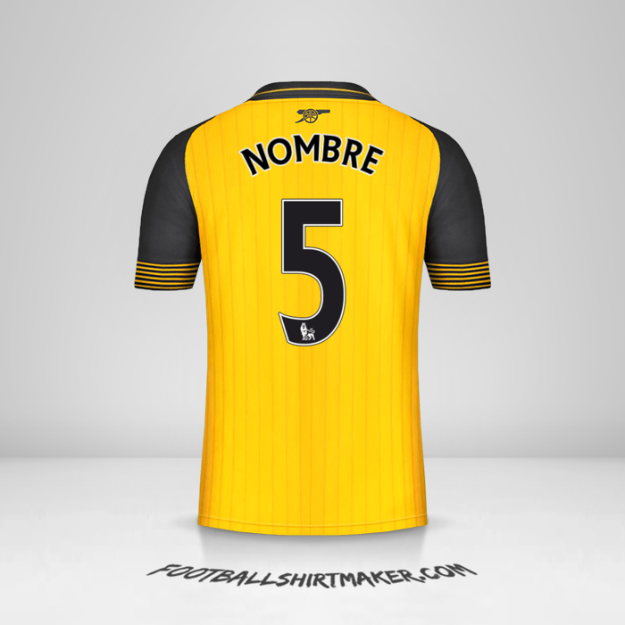 Jersey Arsenal 2016/17 Visita -  nombre - 5