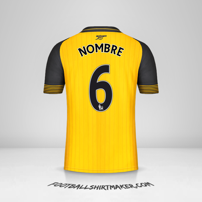 Jersey Arsenal 2016/17 Visita -  nombre - 6