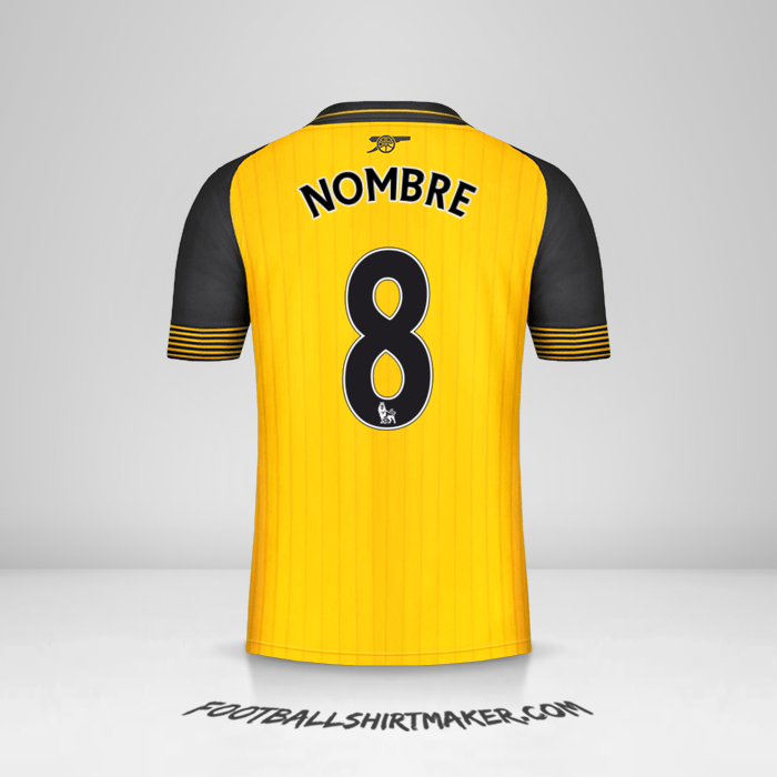 Jersey Arsenal 2016/17 Visita -  nombre - 8