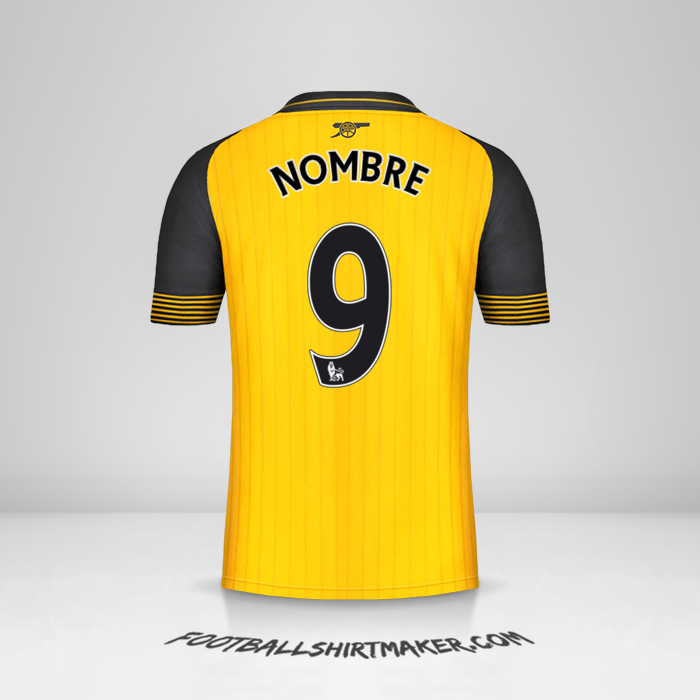 Jersey Arsenal 2016/17 Visita -  nombre - 9
