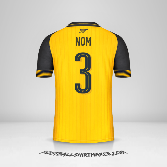 Maillot Arsenal Cup 2016/17 Extérieur -  nom - 3