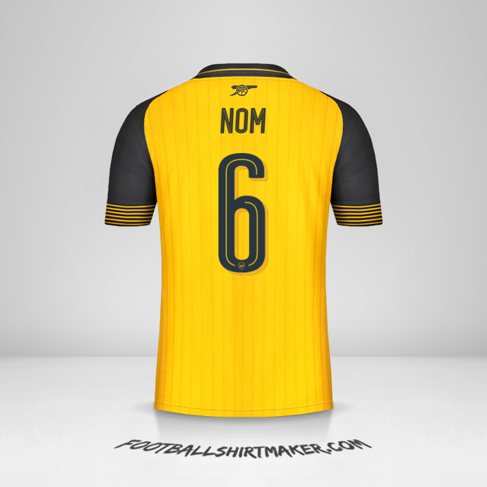 Maillot Arsenal Cup 2016/17 Extérieur -  nom - 6