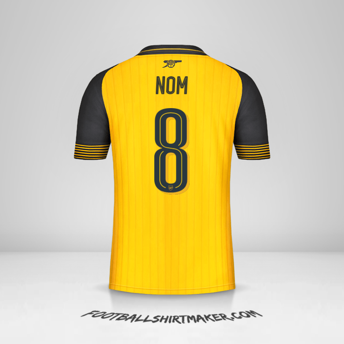 Maillot Arsenal Cup 2016/17 Extérieur -  nom - 8