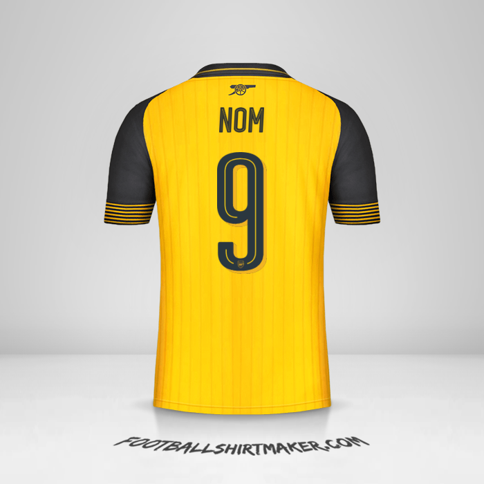 Maillot Arsenal Cup 2016/17 Extérieur -  nom - 9