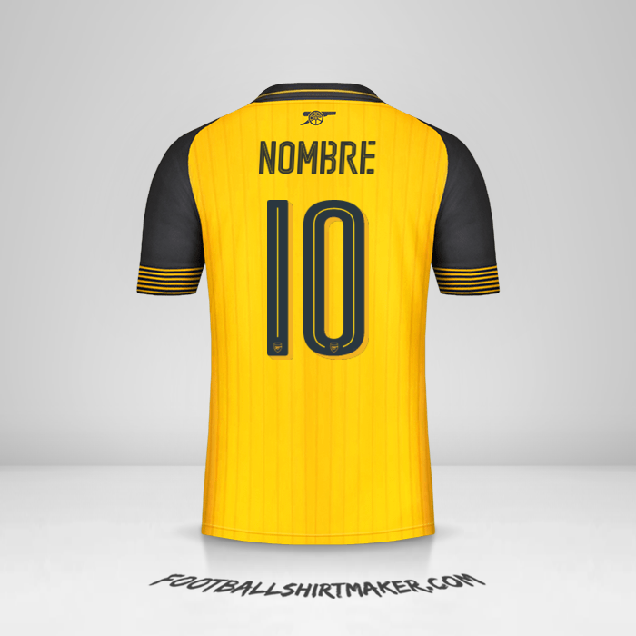 Jersey Arsenal Cup 2016/17 Visita -  nombre - 10