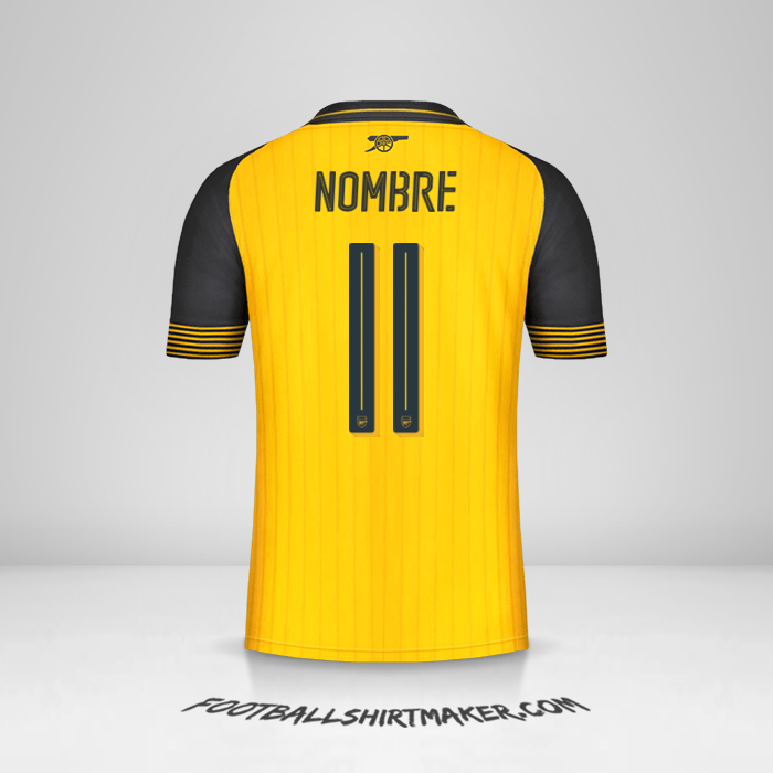 Camiseta Arsenal Cup 2016/17 Visita -  nombre - 11