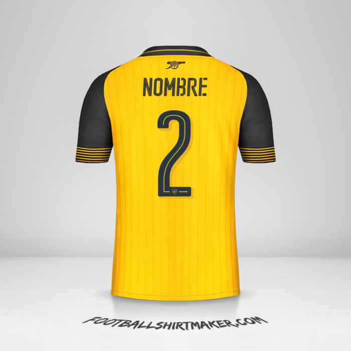 Camiseta Arsenal Cup 2016/17 Visita -  nombre - 2