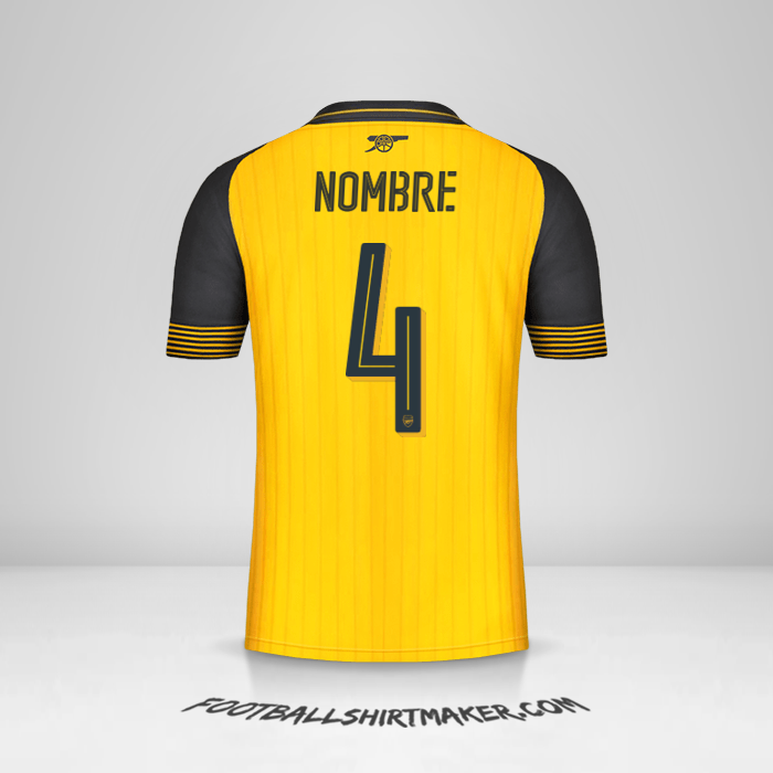 Jersey Arsenal Cup 2016/17 Visita -  nombre - 4