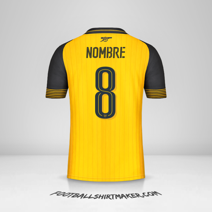 Jersey Arsenal Cup 2016/17 Visita -  nombre - 8