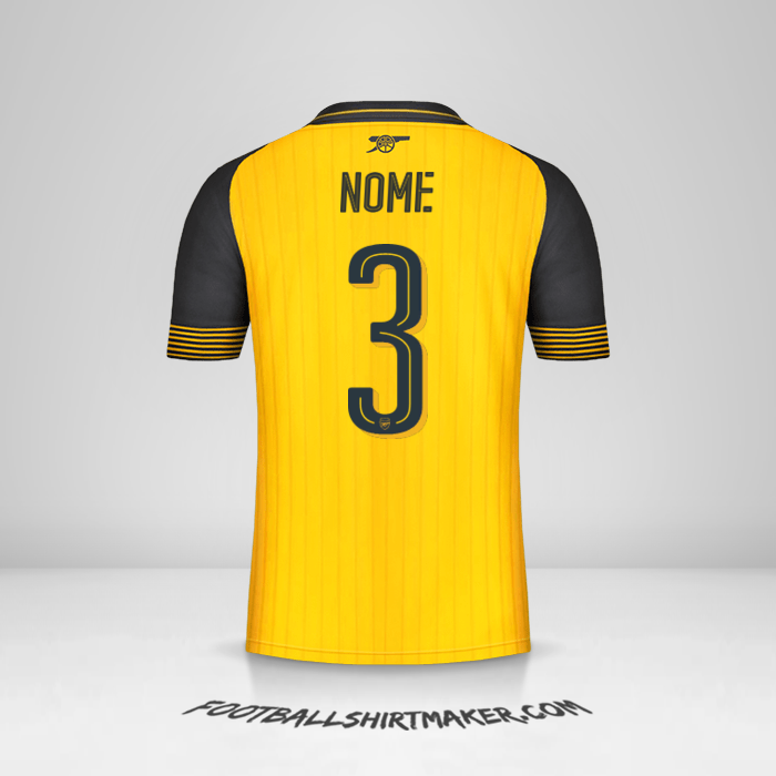 Camisola Arsenal Cup 2016/17 Alternativa -  nome - 3