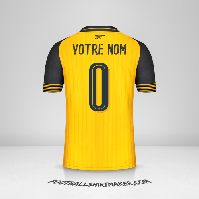 Maillot Arsenal Cup 2016/17 II -  votre nom - 0