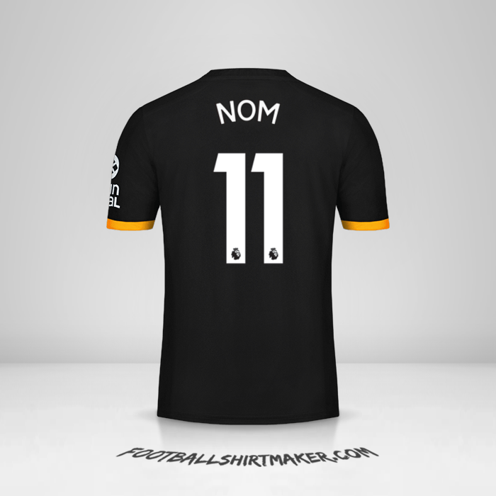 Maillot Wolverhampton Wanderers 2019/20 Extérieur -  nom - 11