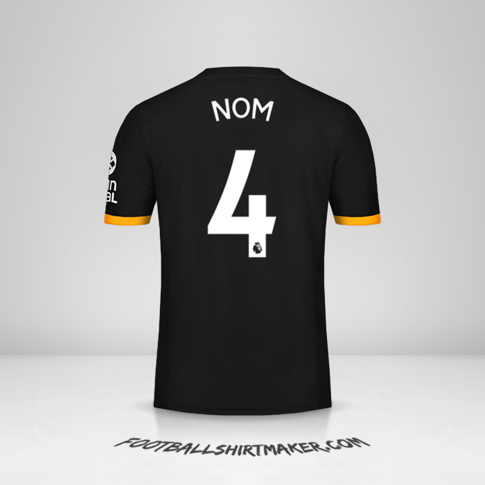 Maillot Wolverhampton Wanderers 2019/20 Extérieur -  nom - 4
