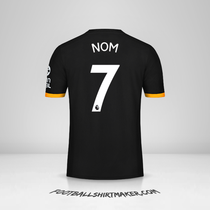 Maillot Wolverhampton Wanderers 2019/20 Extérieur -  nom - 7