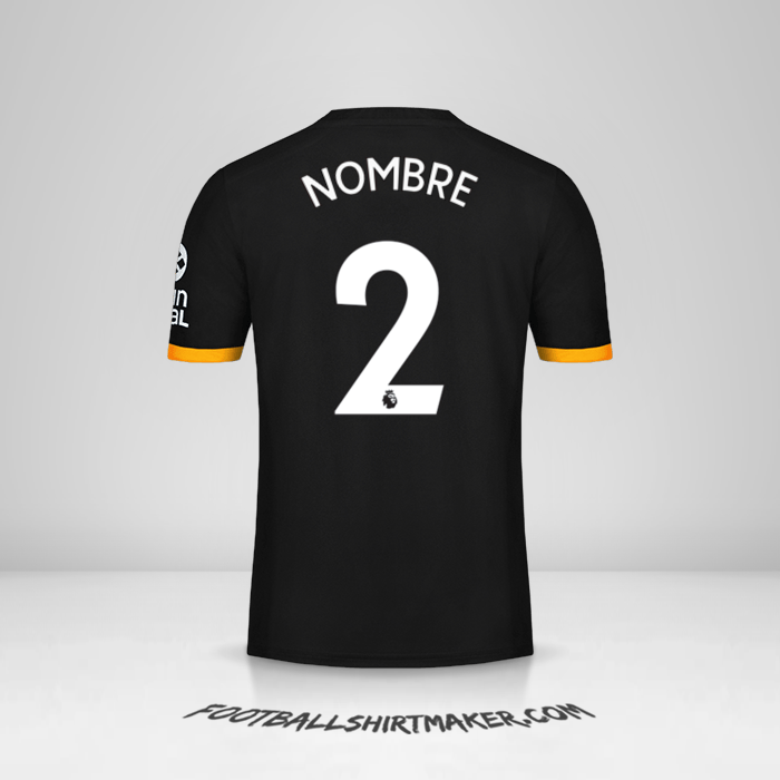 Jersey Wolverhampton Wanderers 2019/20 Visita -  nombre - 2