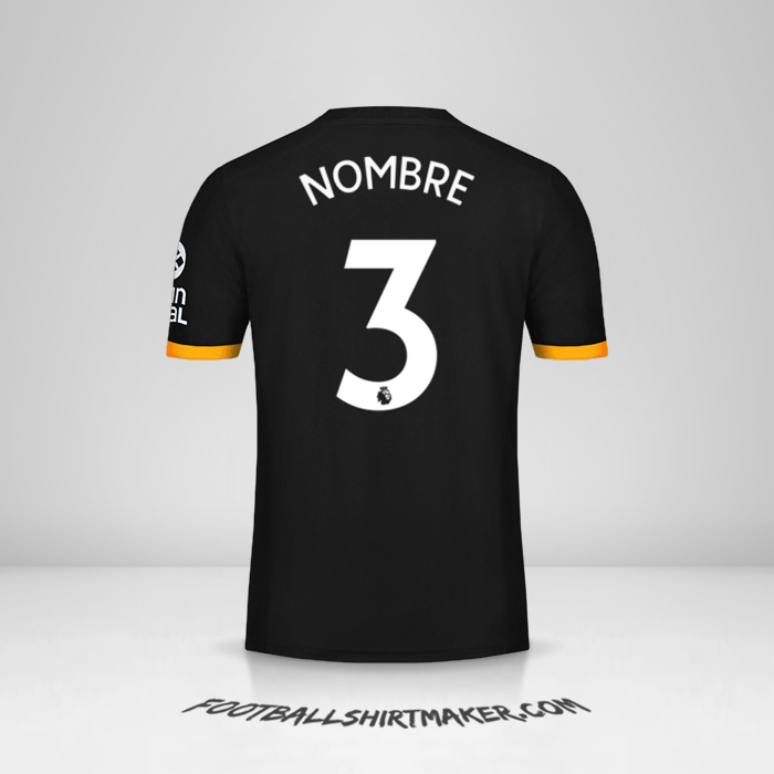 Jersey Wolverhampton Wanderers 2019/20 Visita -  nombre - 3