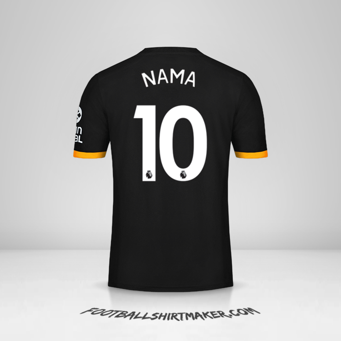 Jersey Wolverhampton Wanderers 2019/20 Alternatif -  nama - 10