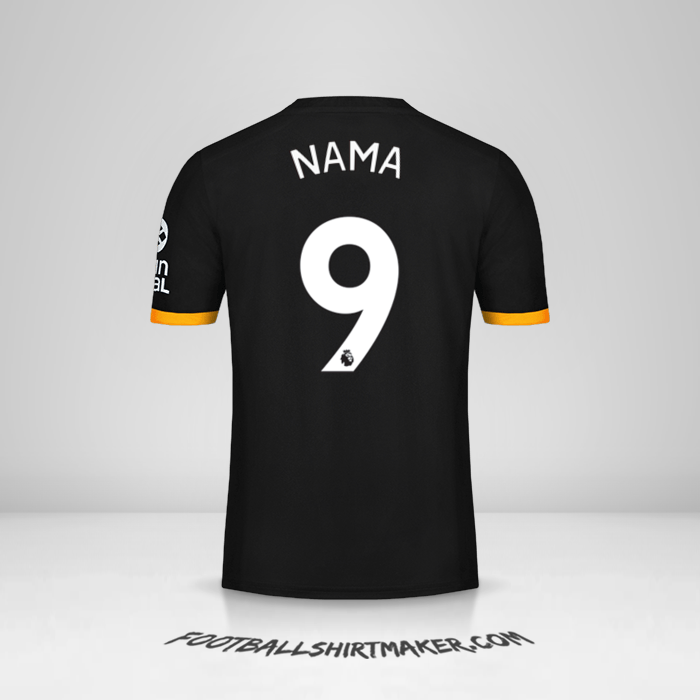 Jersey Wolverhampton Wanderers 2019/20 Alternatif -  nama - 9