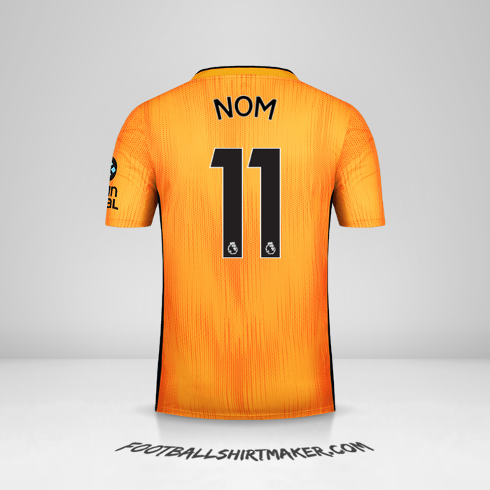 Maillot Wolverhampton Wanderers 2019/20 -  nom - 11