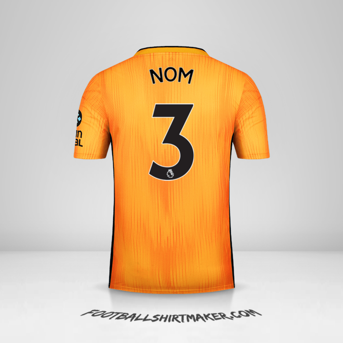 Maillot Wolverhampton Wanderers 2019/20 -  nom - 3
