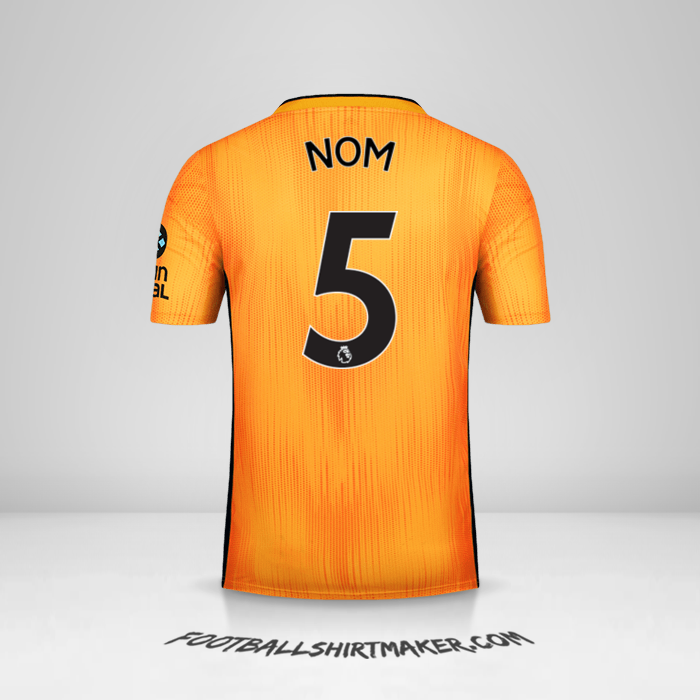 Maillot Wolverhampton Wanderers 2019/20 -  nom - 5