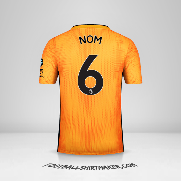 Maillot Wolverhampton Wanderers 2019/20 -  nom - 6