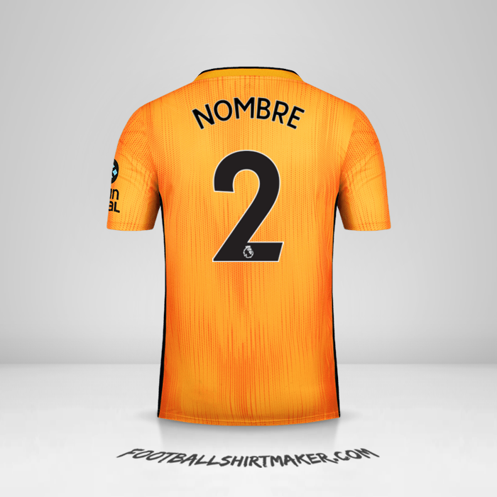 Camiseta Wolverhampton Wanderers 2019/20 -  nombre - 2