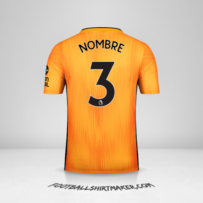 Jersey Wolverhampton Wanderers 2019/20 -  nombre - 3