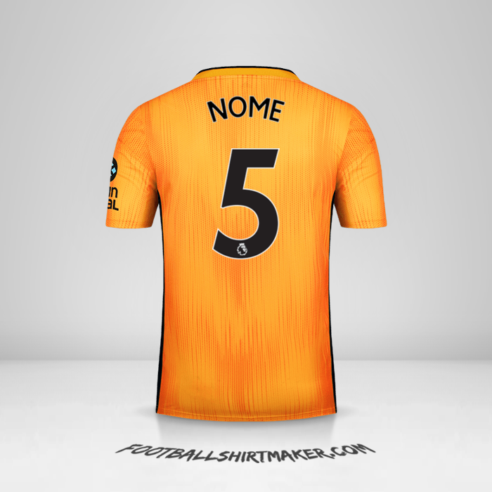 Camisola Wolverhampton Wanderers 2019/20 -  nome - 5
