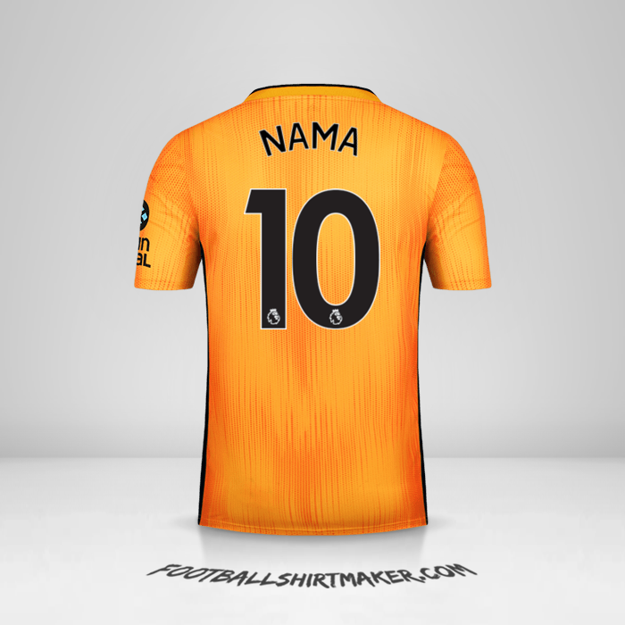 Jersey Wolverhampton Wanderers 2019/20 -  nama - 10