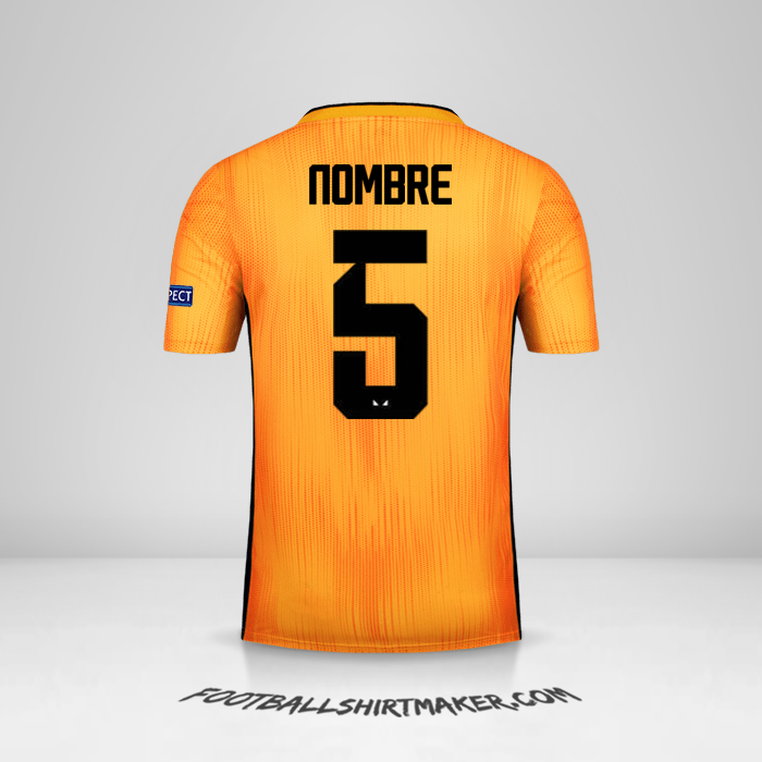 Camiseta Wolverhampton Wanderers Cup 2019/20 -  nombre - 5