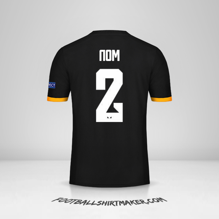 Maillot Wolverhampton Wanderers Cup 2019/20 Extérieur -  nom - 2