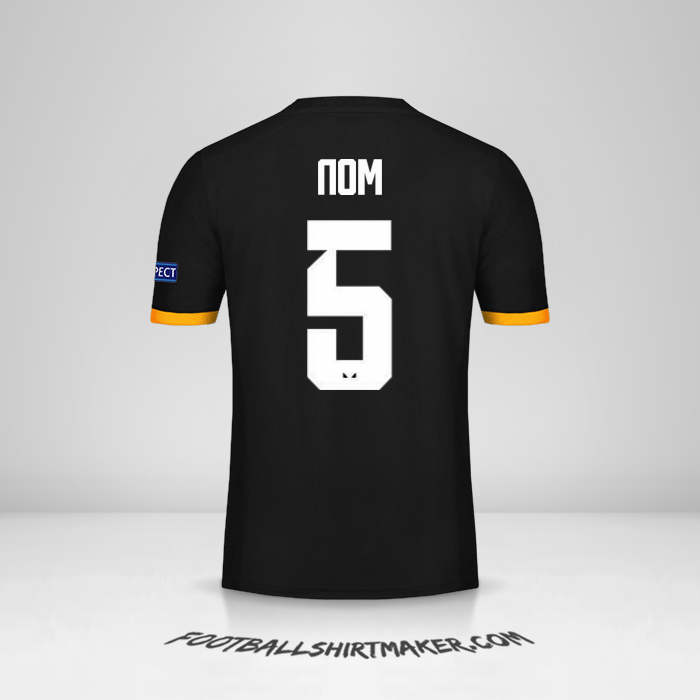 Maillot Wolverhampton Wanderers Cup 2019/20 Extérieur -  nom - 5