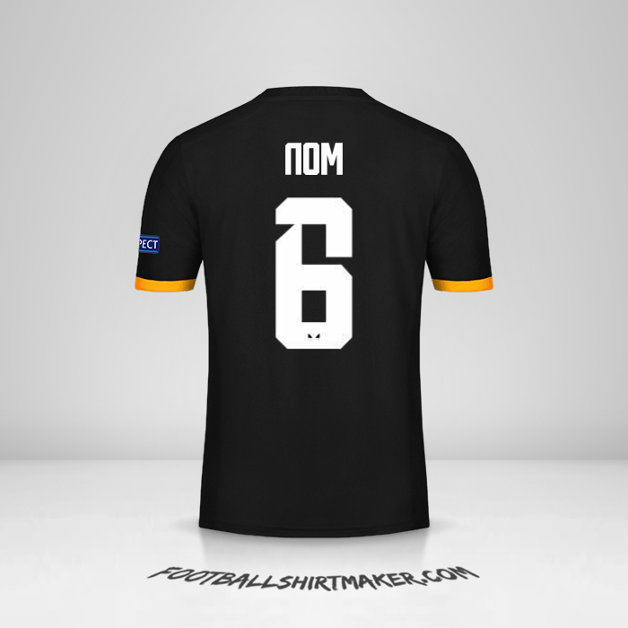 Maillot Wolverhampton Wanderers Cup 2019/20 Extérieur -  nom - 6
