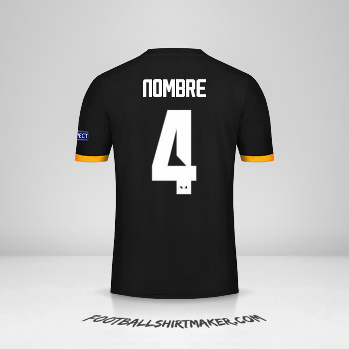 Jersey Wolverhampton Wanderers Cup 2019/20 Visita -  nombre - 4
