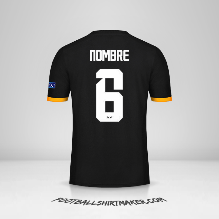 Jersey Wolverhampton Wanderers Cup 2019/20 Visita -  nombre - 6