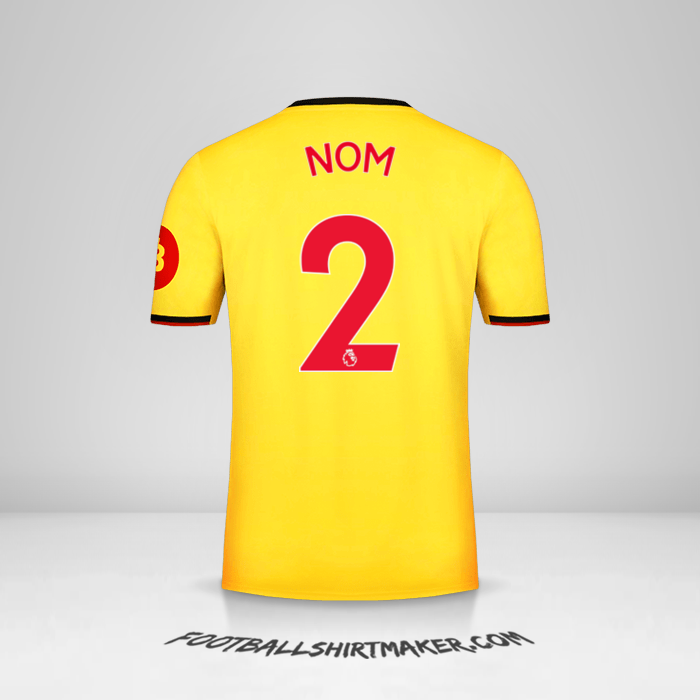 Maillot Watford FC 2019/2020 -  nom - 2
