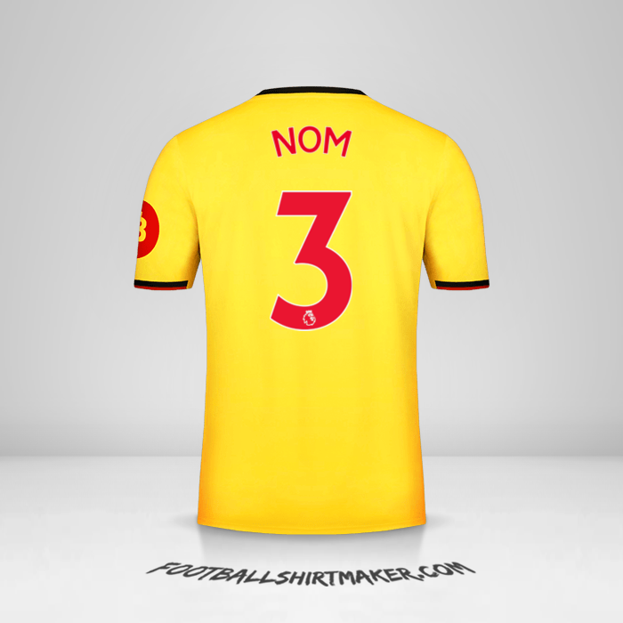 Maillot Watford FC 2019/2020 -  nom - 3