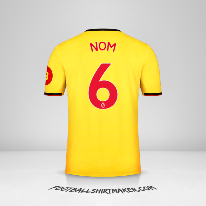 Maillot Watford FC 2019/2020 -  nom - 6