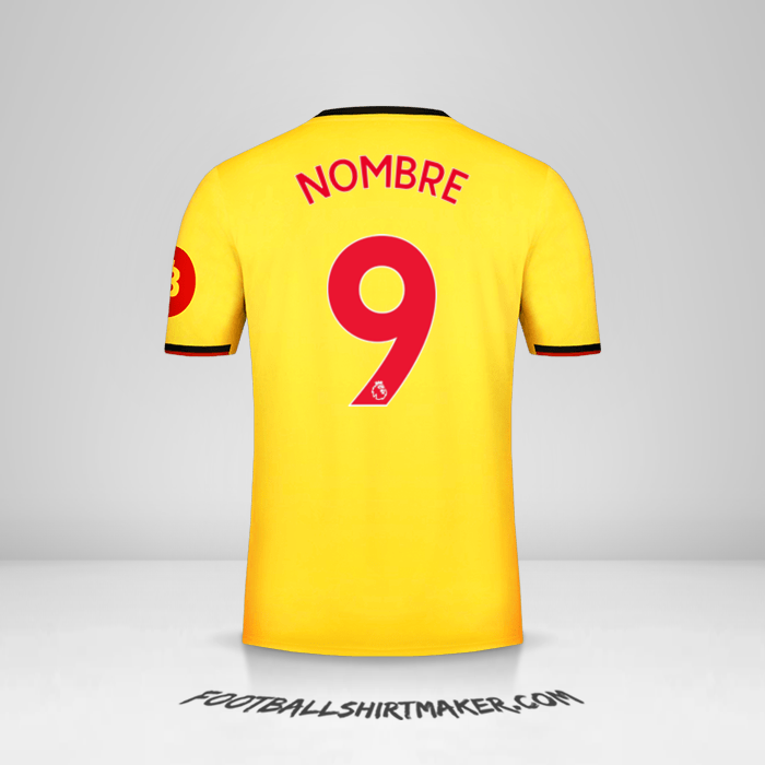 Camiseta Watford FC 2019/2020 -  nombre - 9