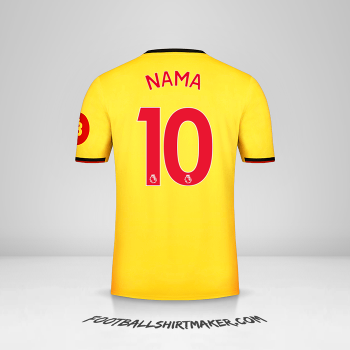 Jersey Watford FC 2019/2020 -  nama - 10