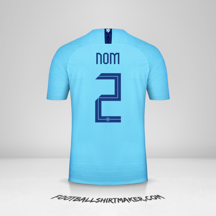 Maillot Pays-Bas 2018/19 Extérieur -  nom - 2