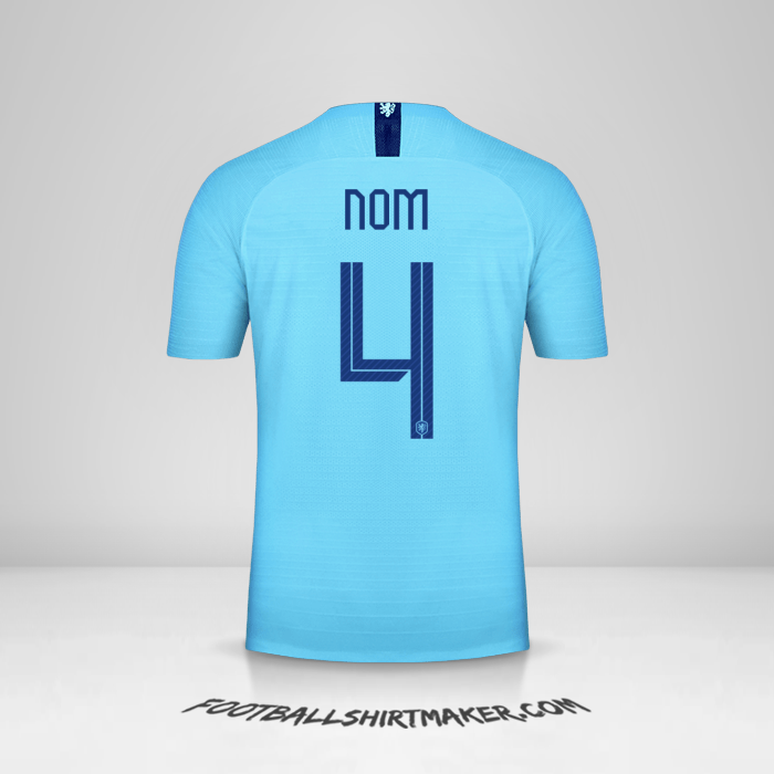 Maillot Pays-Bas 2018/19 Extérieur -  nom - 4