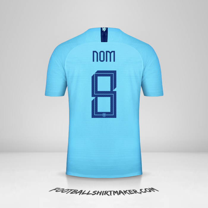 Maillot Pays-Bas 2018/19 Extérieur -  nom - 8