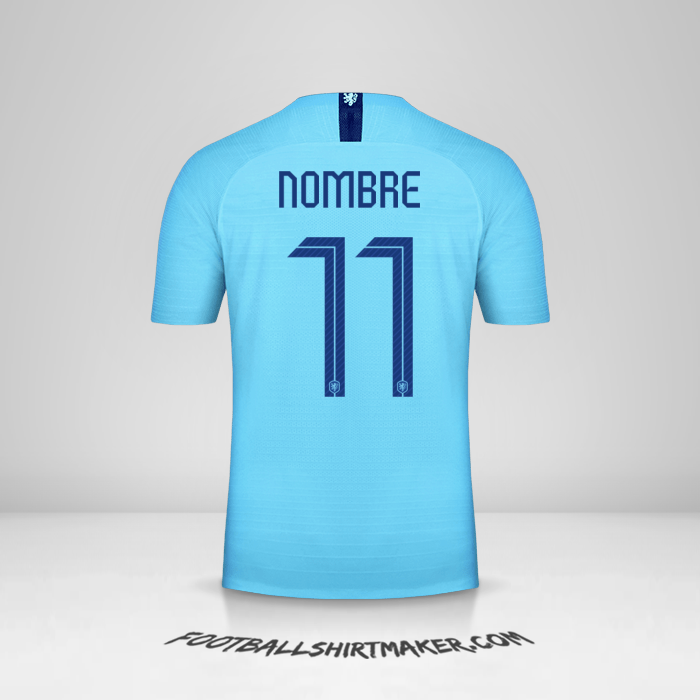 Camiseta Paises Bajos 2018/19 Visita -  nombre - 11