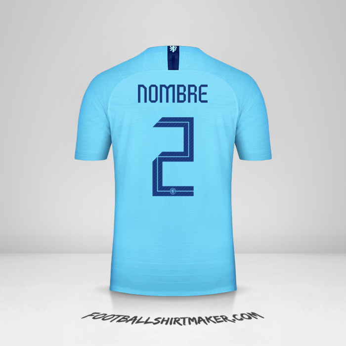 Camiseta Paises Bajos 2018/19 Visita -  nombre - 2