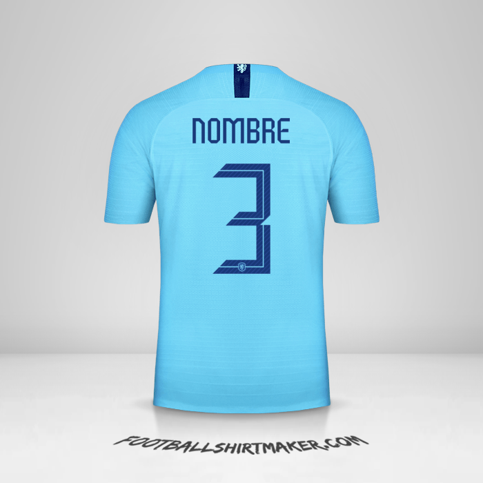 Jersey Paises Bajos 2018/19 Visita -  nombre - 3